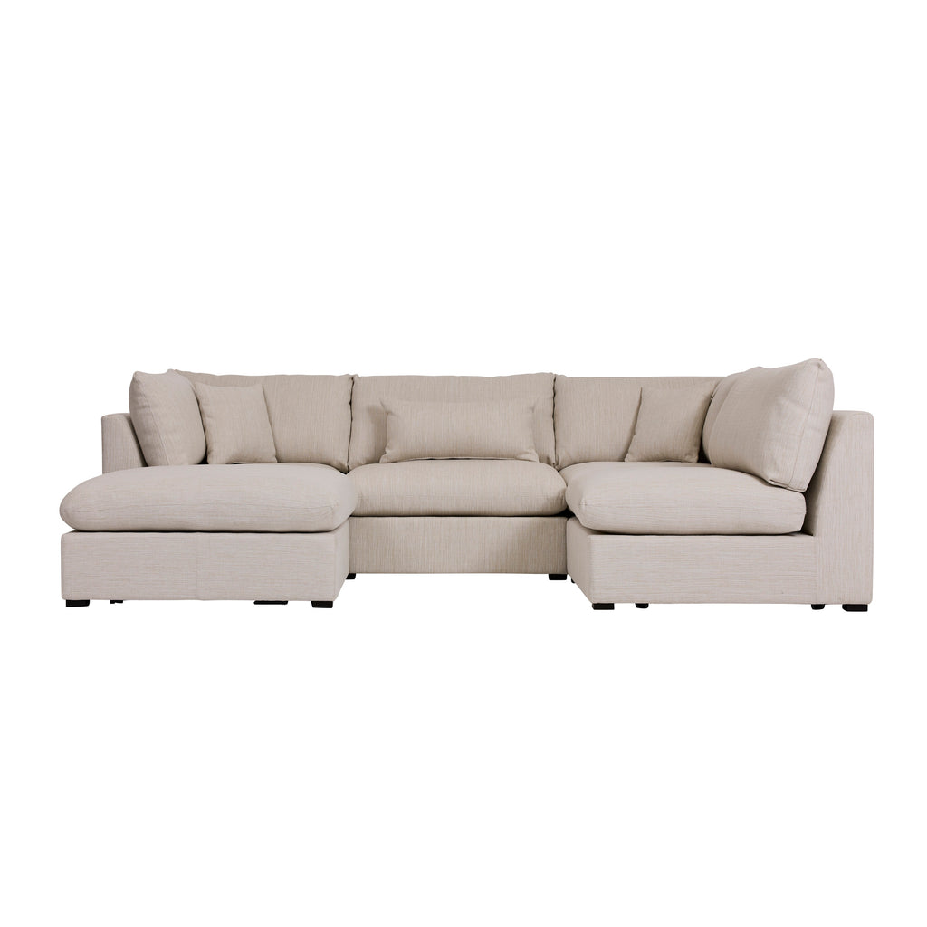 Cream colored outdoor sectional 