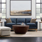 acadia leather sofa blue