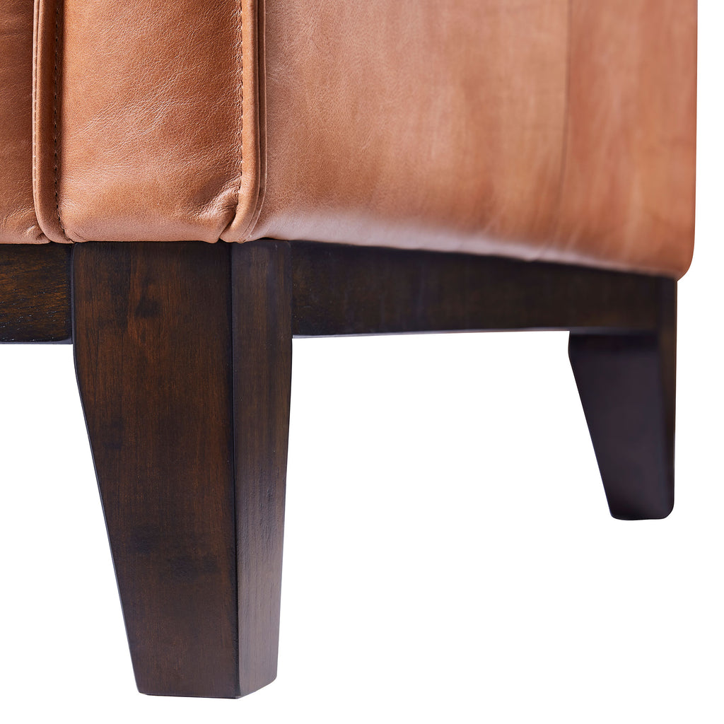 acadia leather chair vintage tan